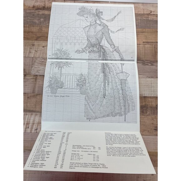 RARE Victorian Cross Stitch Pattern "The Victorian Gazebo" By Ginger & Spice - Picture 3 of 3